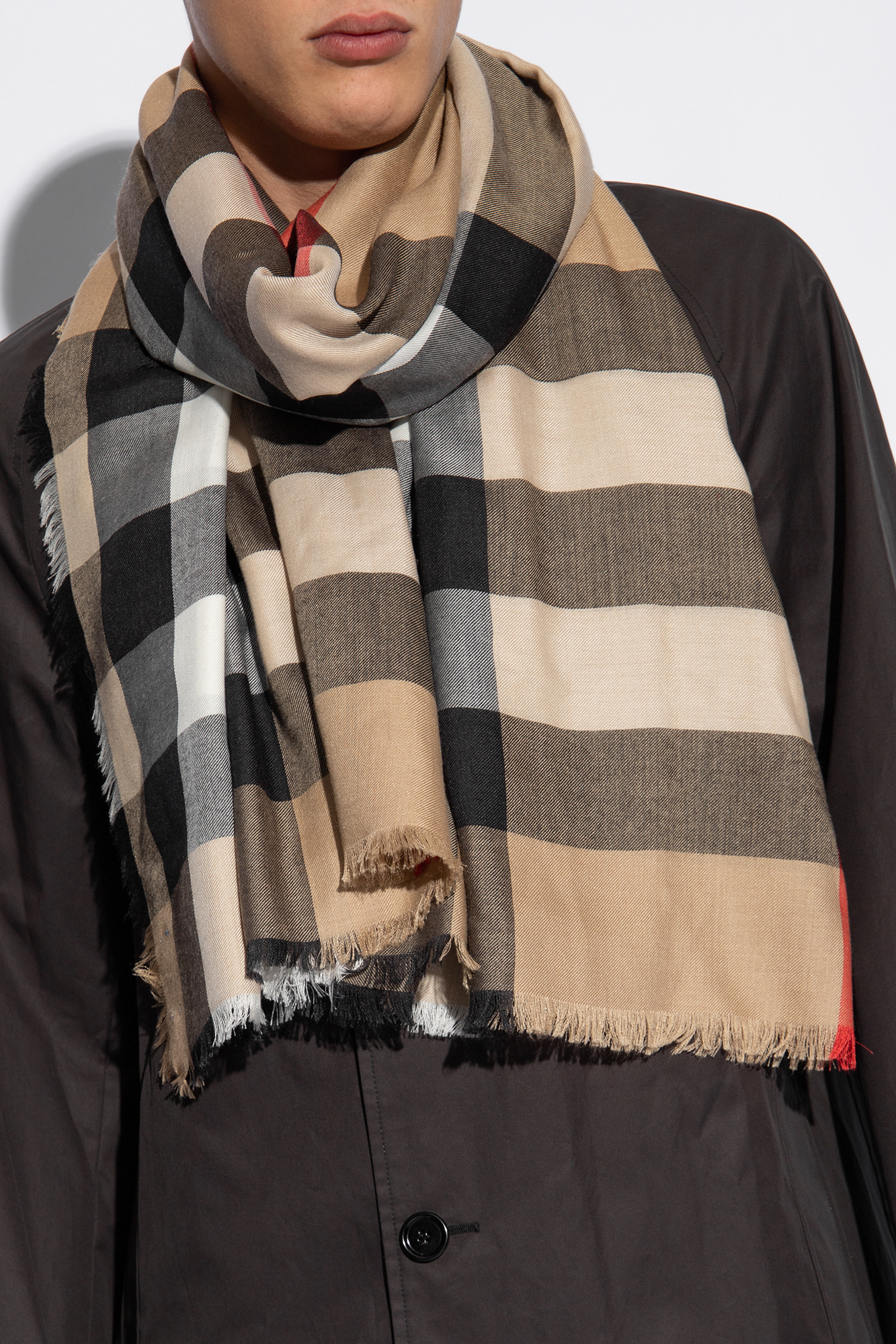 Burberry scarf 80 cashmere 20 cheap silk